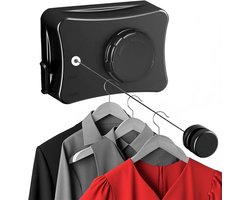 Uitbreidbare Waslijn - 5.1m Inklapbare Waslijn - Verstelbare Waslijn - Voor Binnen & Buiten Montagemogelijkheden - Droog Kleding Hangend
