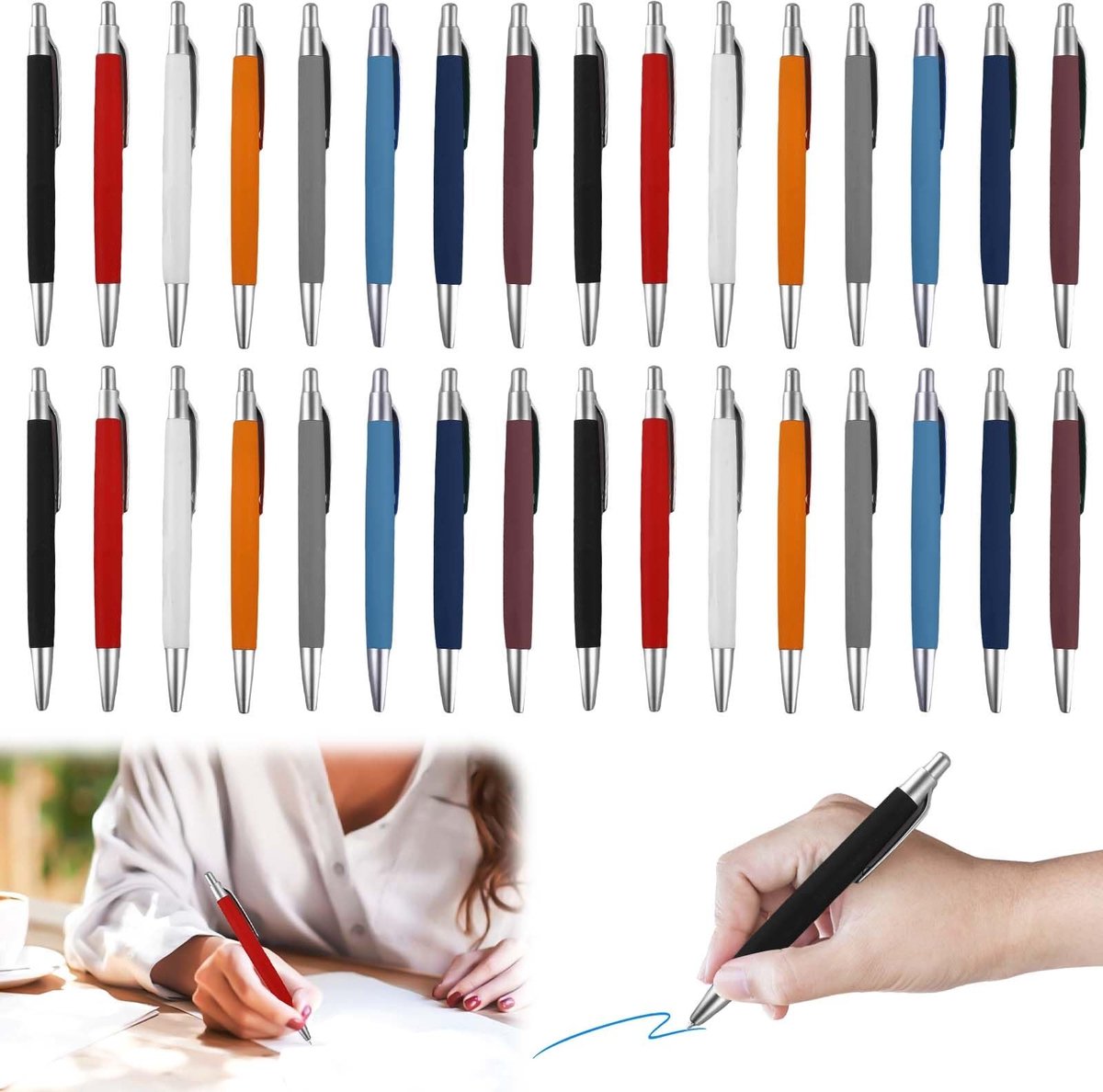 Dailygoods- Balpen 100 Stuks - Ergonomische Antislip Balpen - Grote Vulling - Kleur Willekeurig - Kantoor/Huishouden - Gekleurde Behuizing - Schrijfgerei