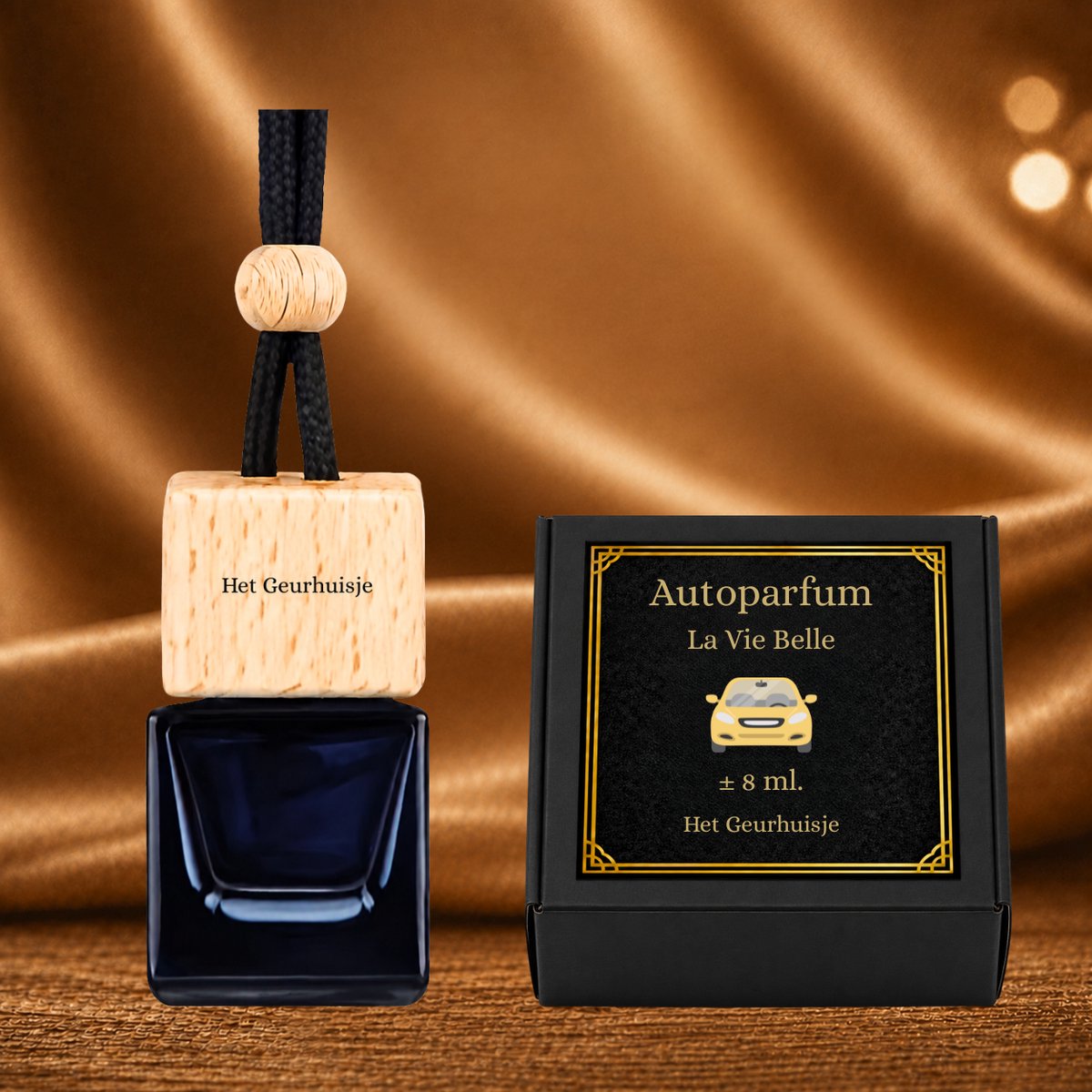 Autoparfum Hanger (zwart) - La Vie Belle - Kleine Fles, Langdurige Luxe Geur - Dierproefvrij