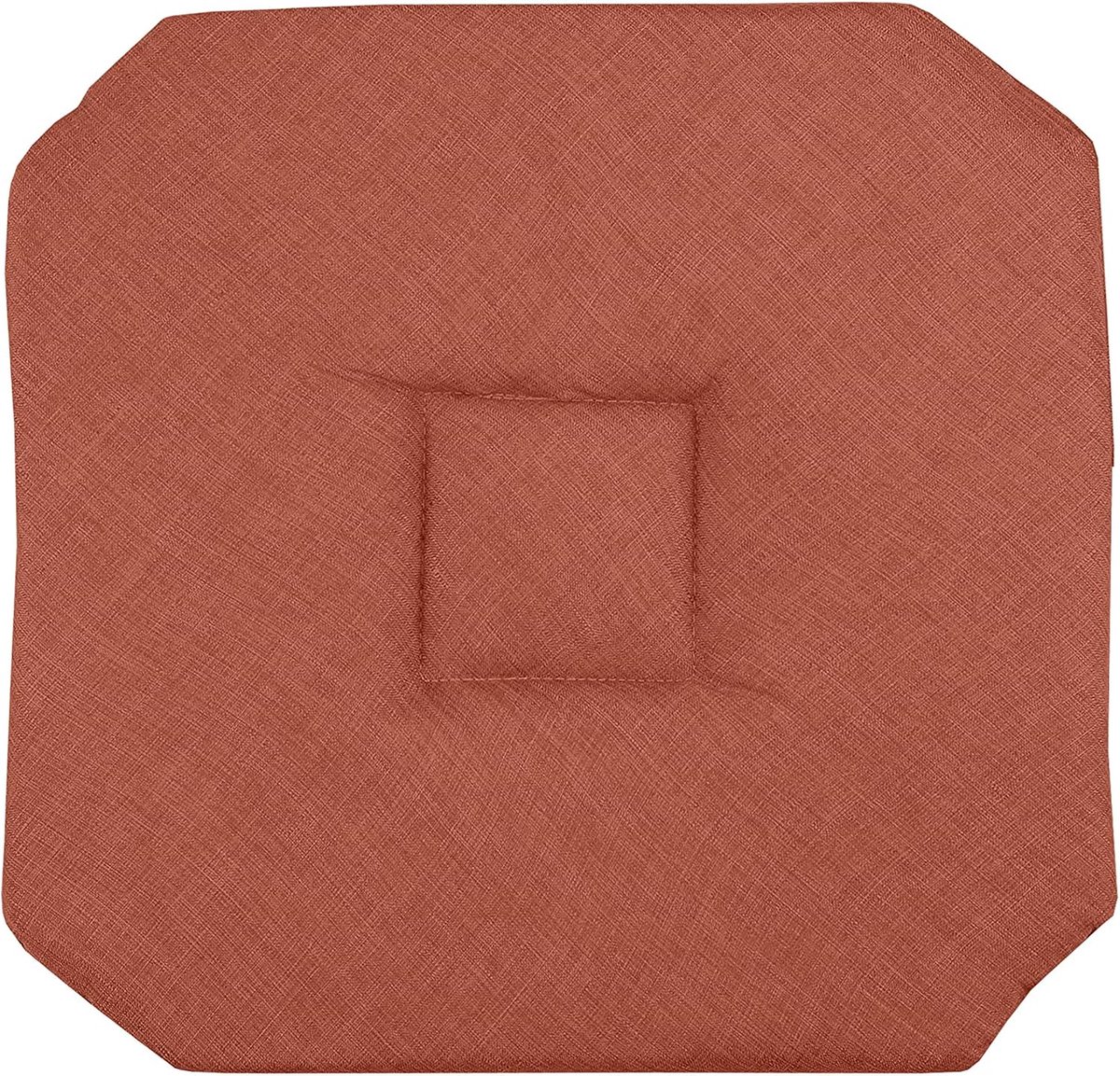 Casa - Zitkussen – afmetingen 40 x 40 cm – 100% polyester – kleur terracotta – model Bea – buitengewone kwaliteit – comfortabel en elegant – onderhoudsvriendelijk
