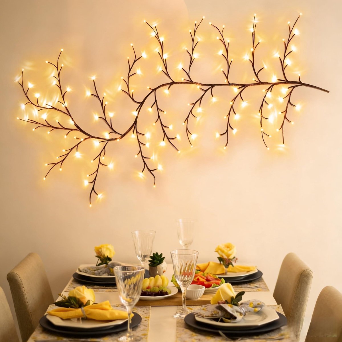 Omgoods - Decoratieve LED Takken met Kunstbloemen voor Binnen en Buiten