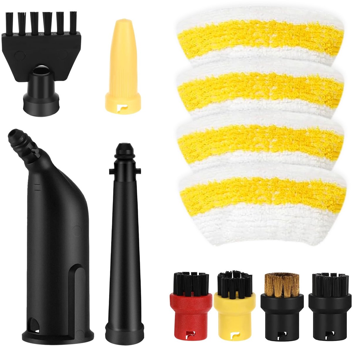 Omgoods - Accessoireset voor Stoomreiniger, 12 Stuks