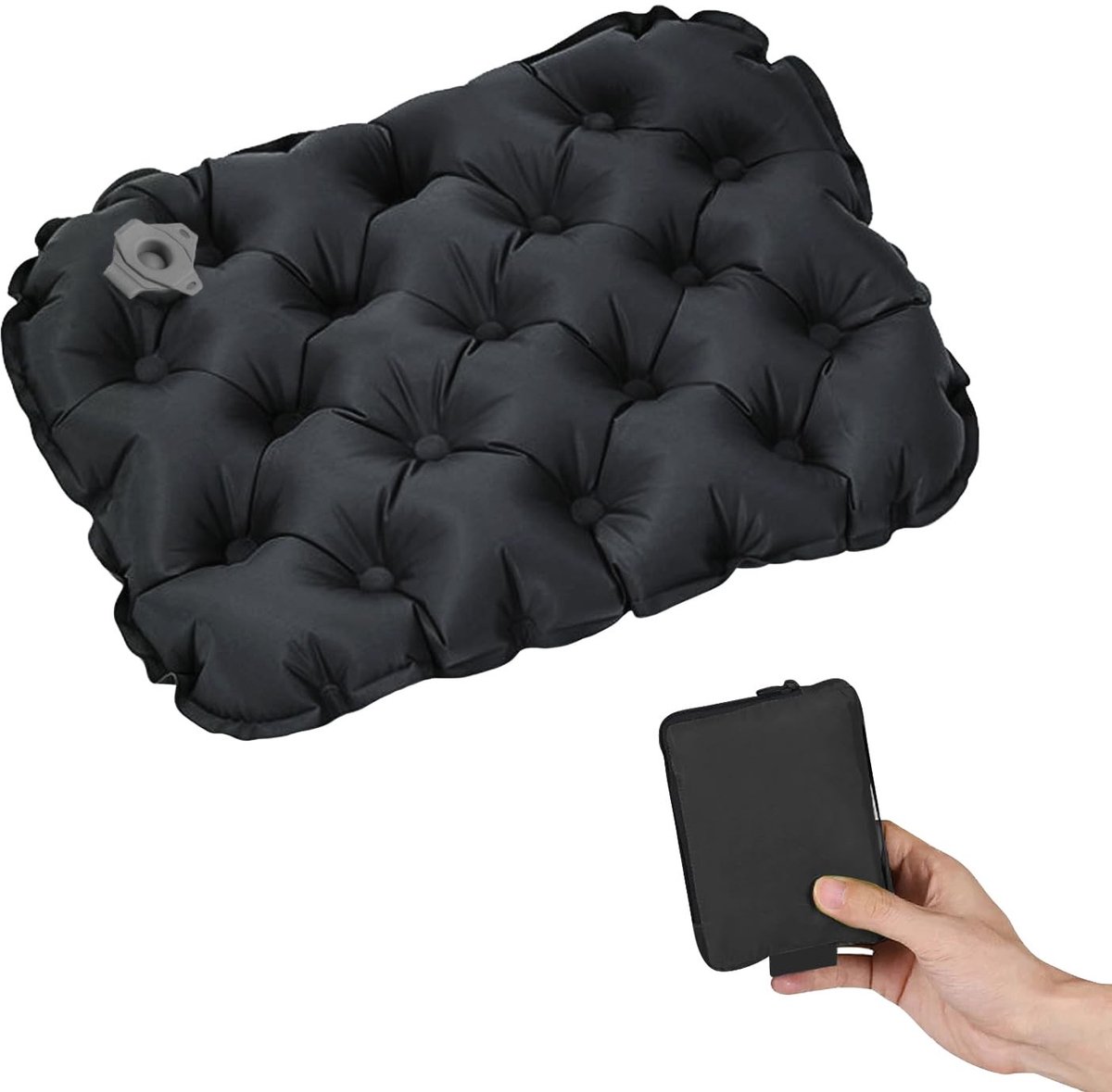 Omgoods - Draagbaar Luchtkussen voor Comfortabel Zitgemak - Zwart