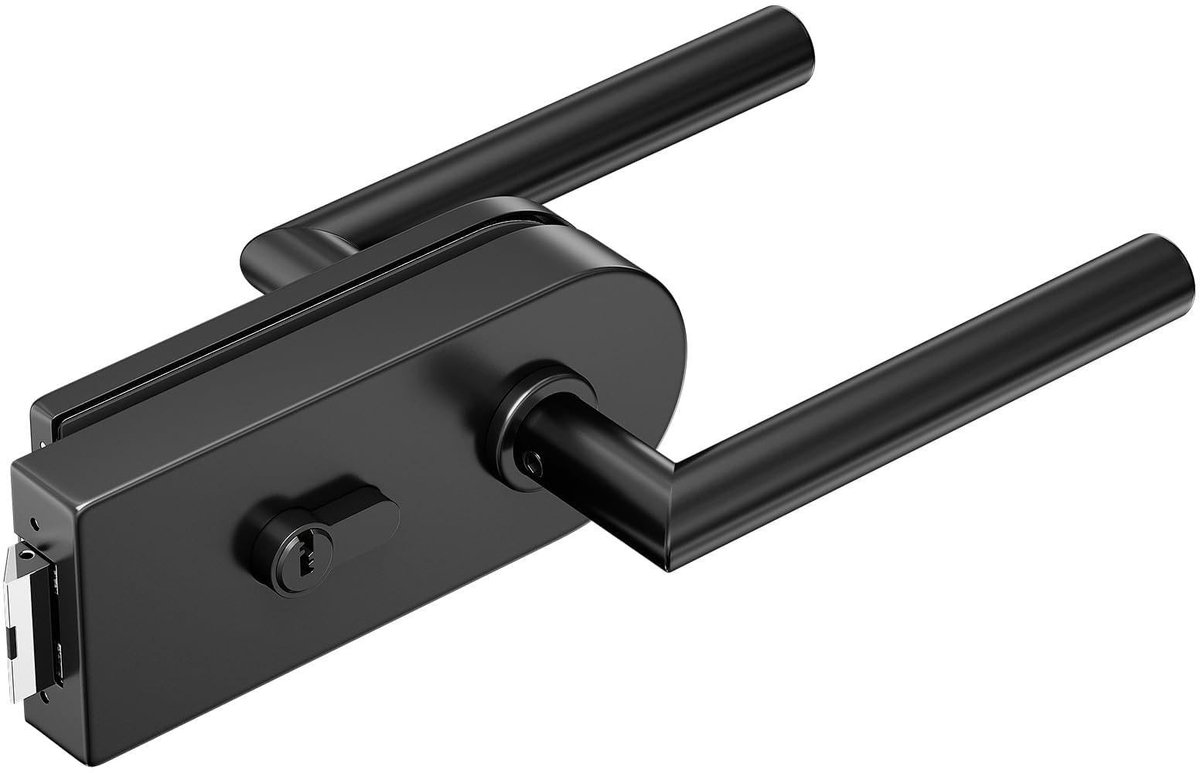 Omgoods - Glazen Deurslot D-Serie Set met Stalen Handgrepen