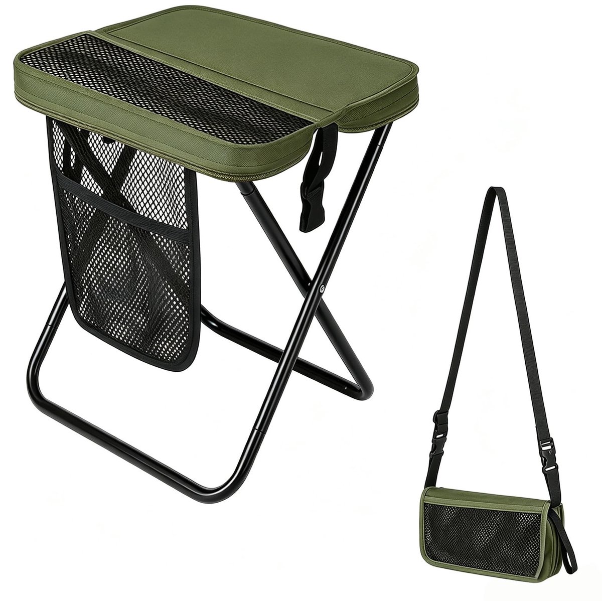 Omgoods - Opvouwbare Camping Kruk met 120 kg Draagvermogen