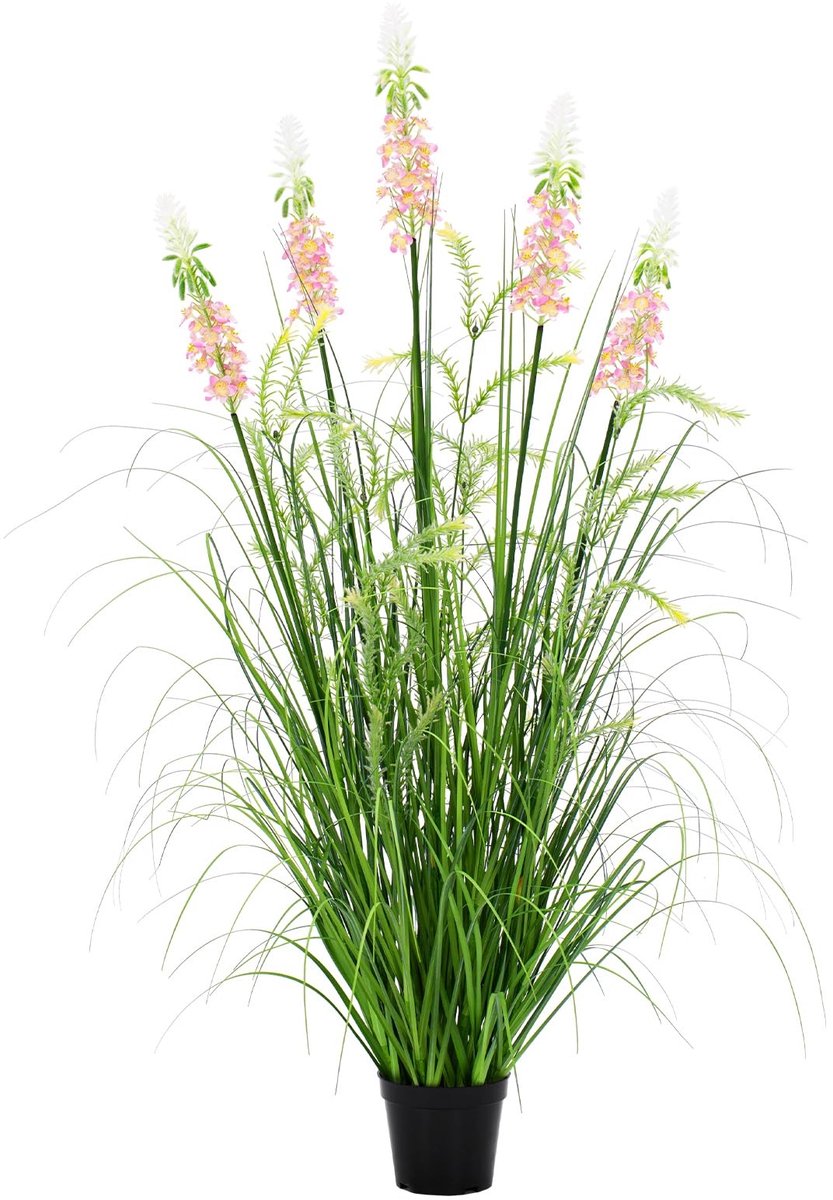 Omgoods - Kunstgras met Vijf Bloemen voor Binnen en Buiten