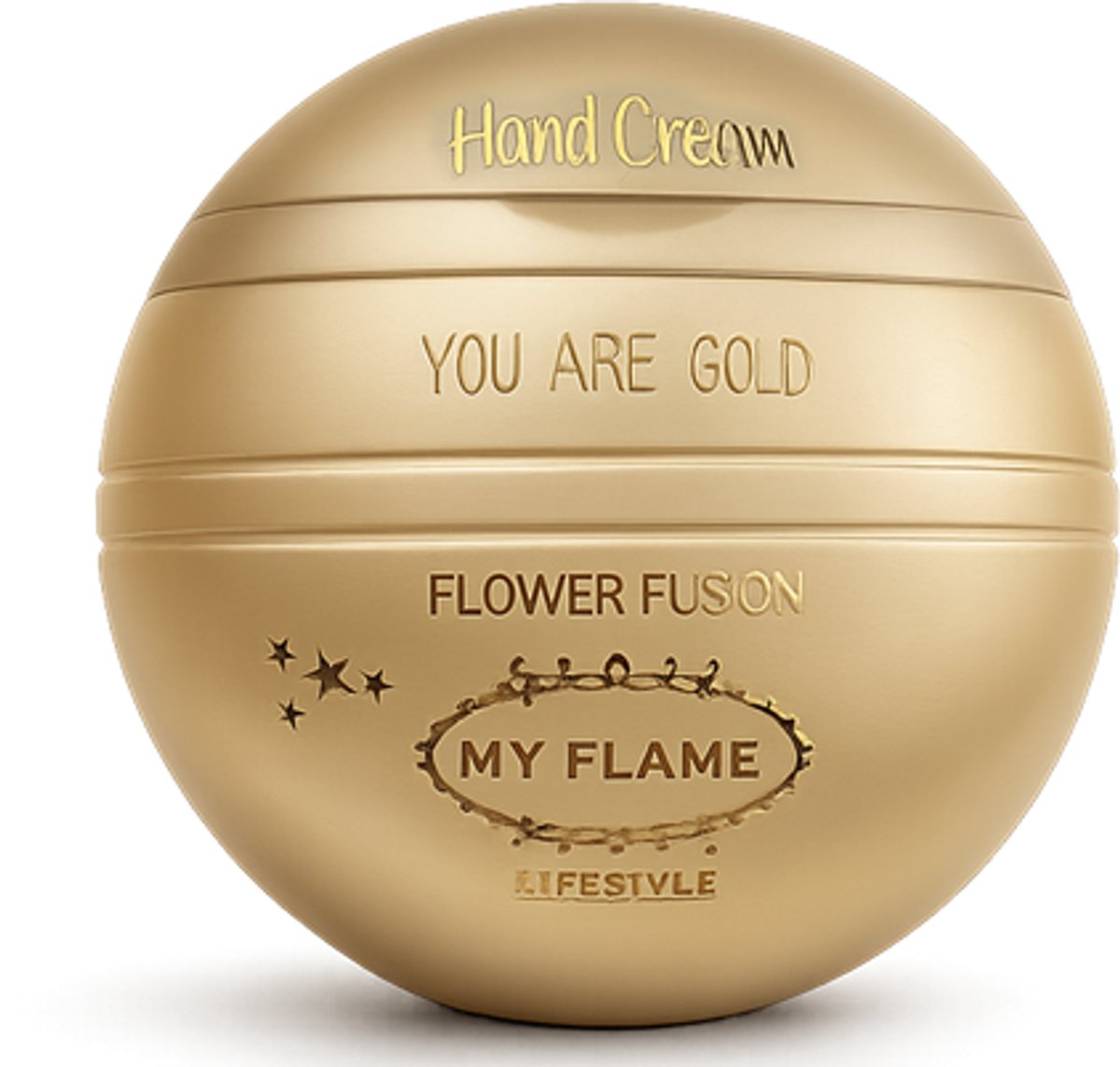 MY FLAME - Handcrème - YOU ARE GOLD - Geur: Flower Fusion - Afmetingen: 8x8x3 cm - Inhoud: 50ml