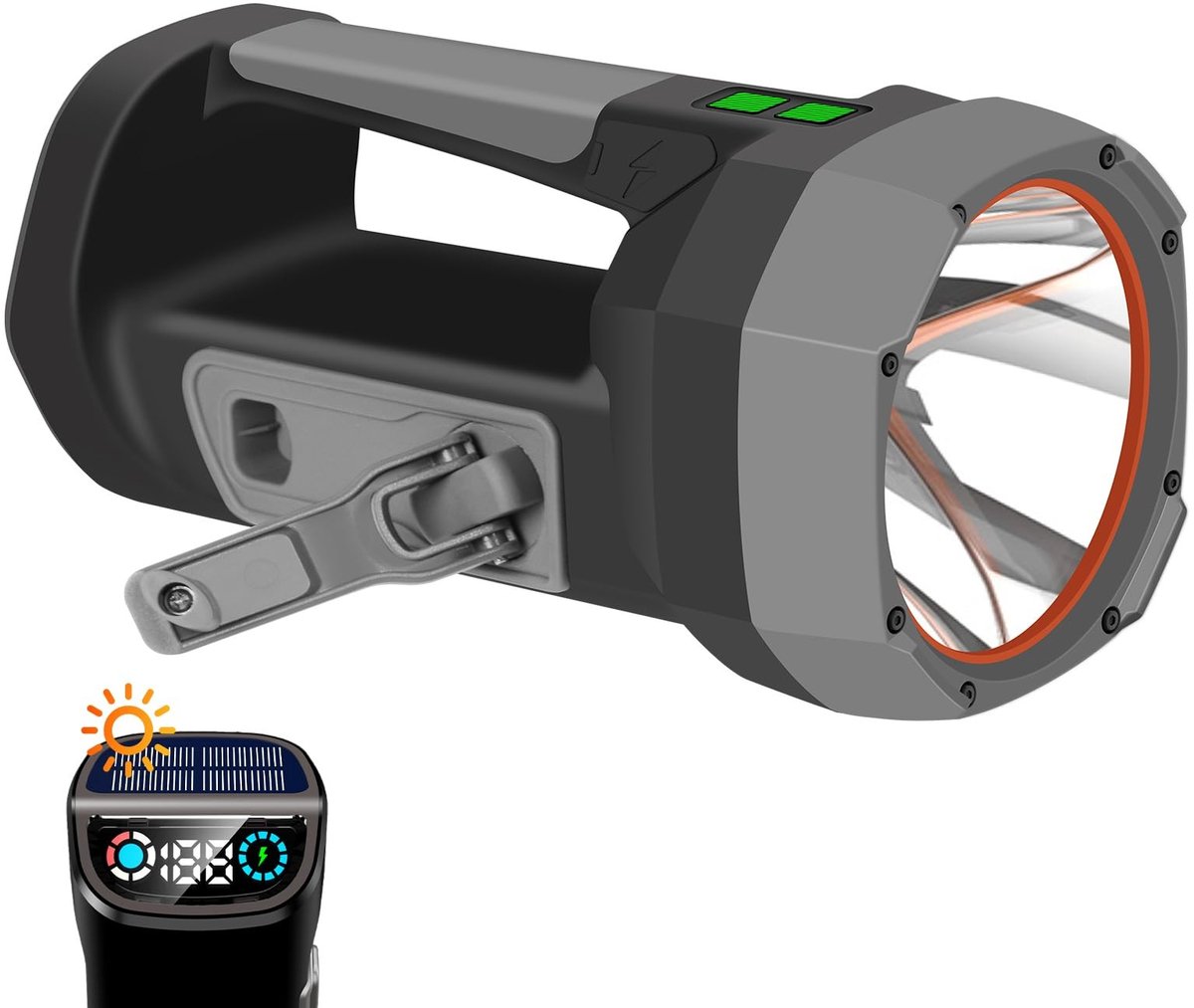 Omgoods - LED Handcrank Zaklamp voor Noodgevallen en Buitensporten