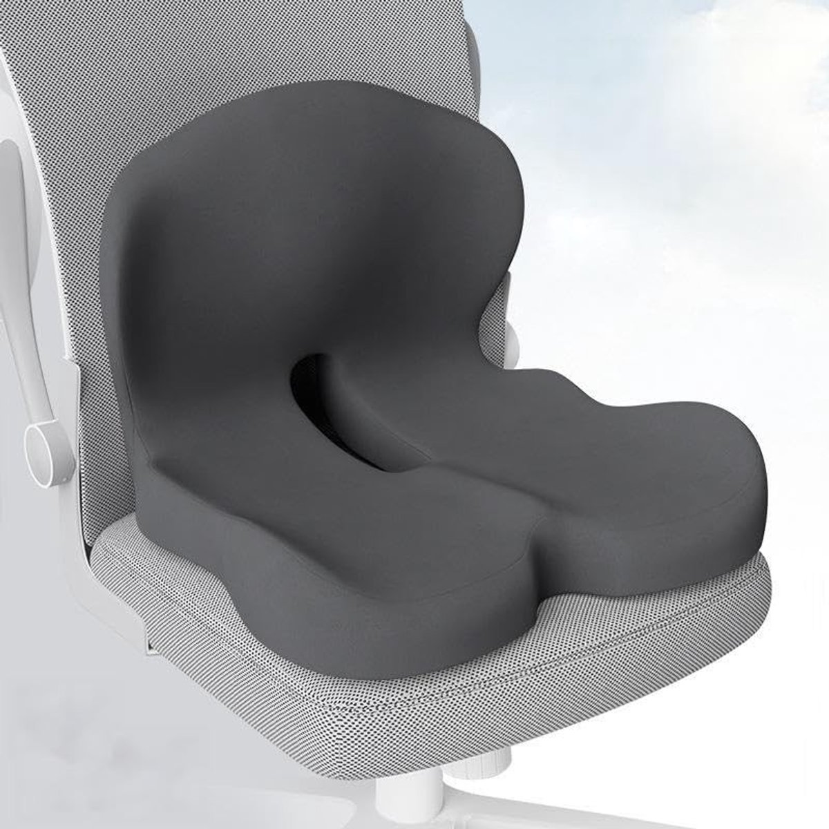 Omgoods - Ergonomisch Orthopedisch Zitkussen met Rugleuning voor Kantoor en Auto