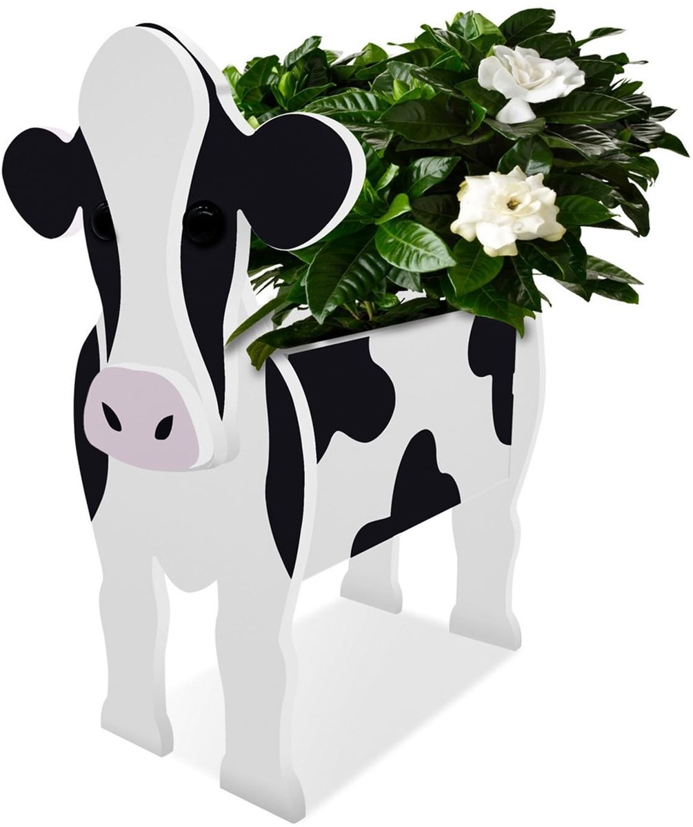 Omgoods - Koeienvorm Plantenpot - Schattige PVC Bloempot voor Buitenplanten