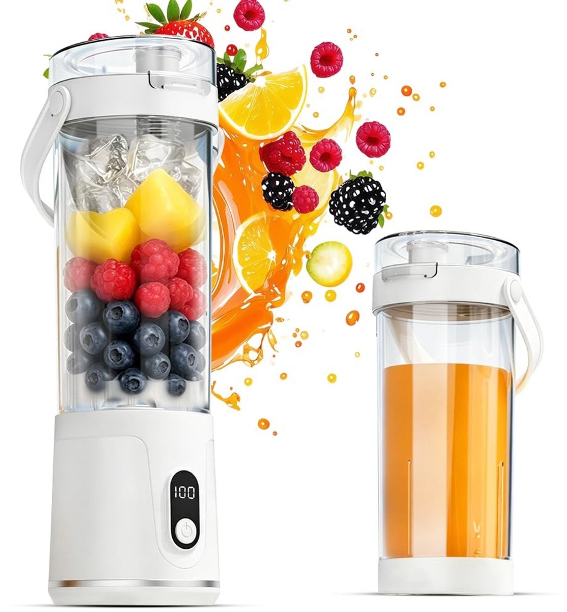 Omgoods - Draagbare 600 ml Smoothie Maker met 12 Messen