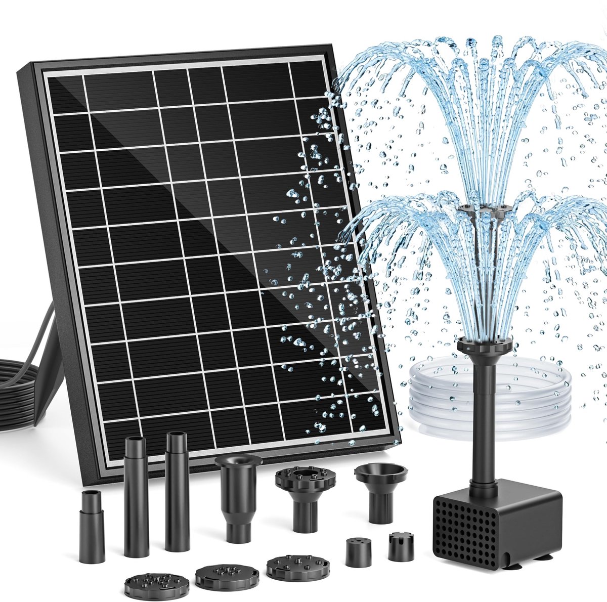 Omgoods - Zonne-energie Fonteinpomp voor Tuin en Vogelbad