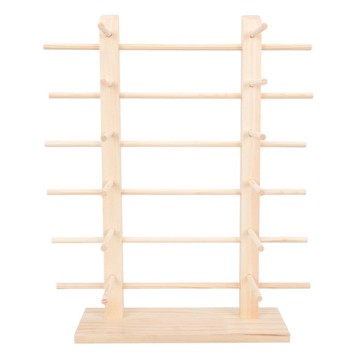 Omgoods - Houten Brillenstandaard met 12 Vakjes voor Zonnebrillen