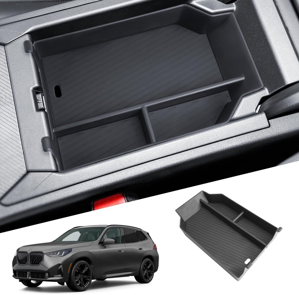 Omgoods - Opbergdoos voor Middenconsole met Antislipmatten voor Auto