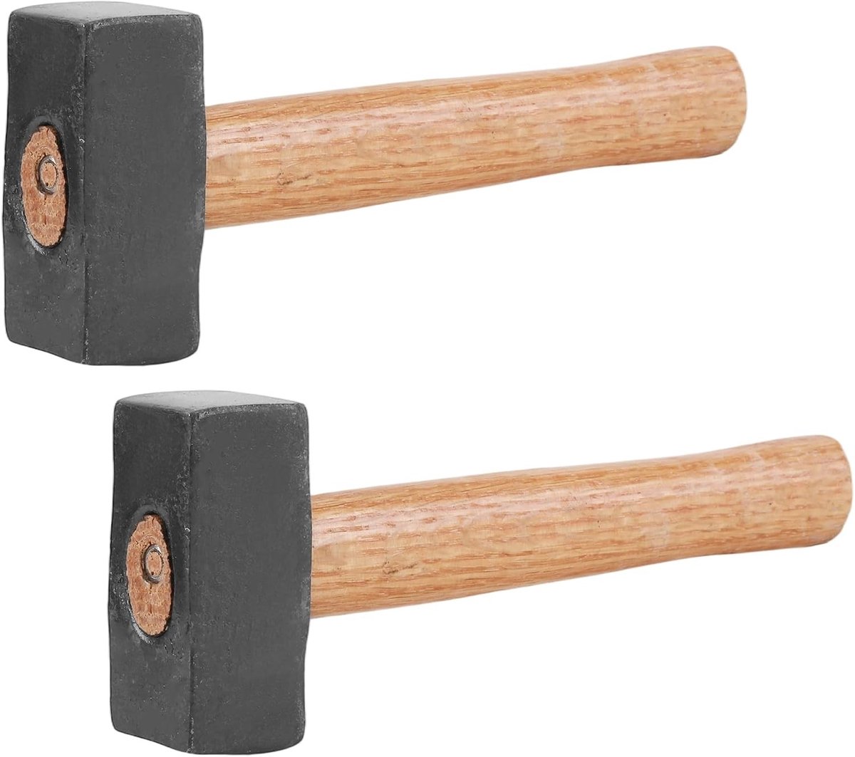 Club Hammer Lump met houten handvat, 1 kg, 25,5x9,5 cm, ideaal voor timmerwerk en klussen, 2 stuks