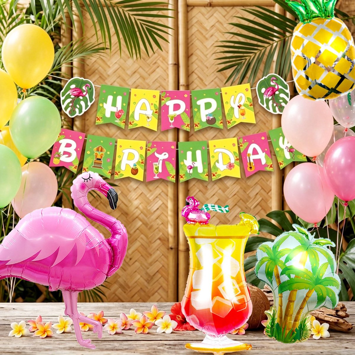 Omgoods - Tropische Flamingo Ballonversieringsset voor Feesten