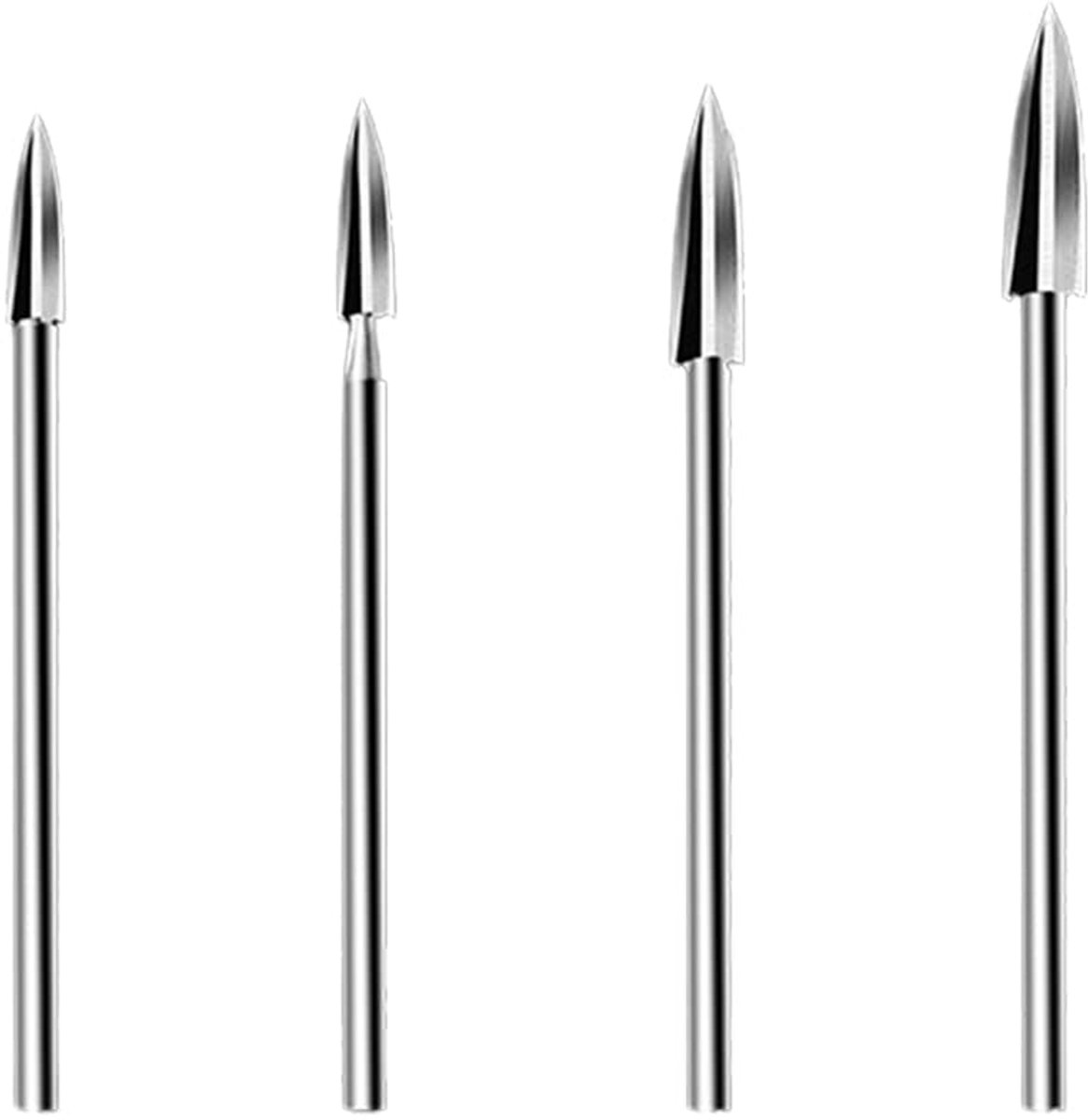 4pcs Wood Carving Tools, Wood Engraving Drill, Woodworking Cutting Knife Set, HSS Engraving Tools, Rotary Tool Drill - ShopVlot