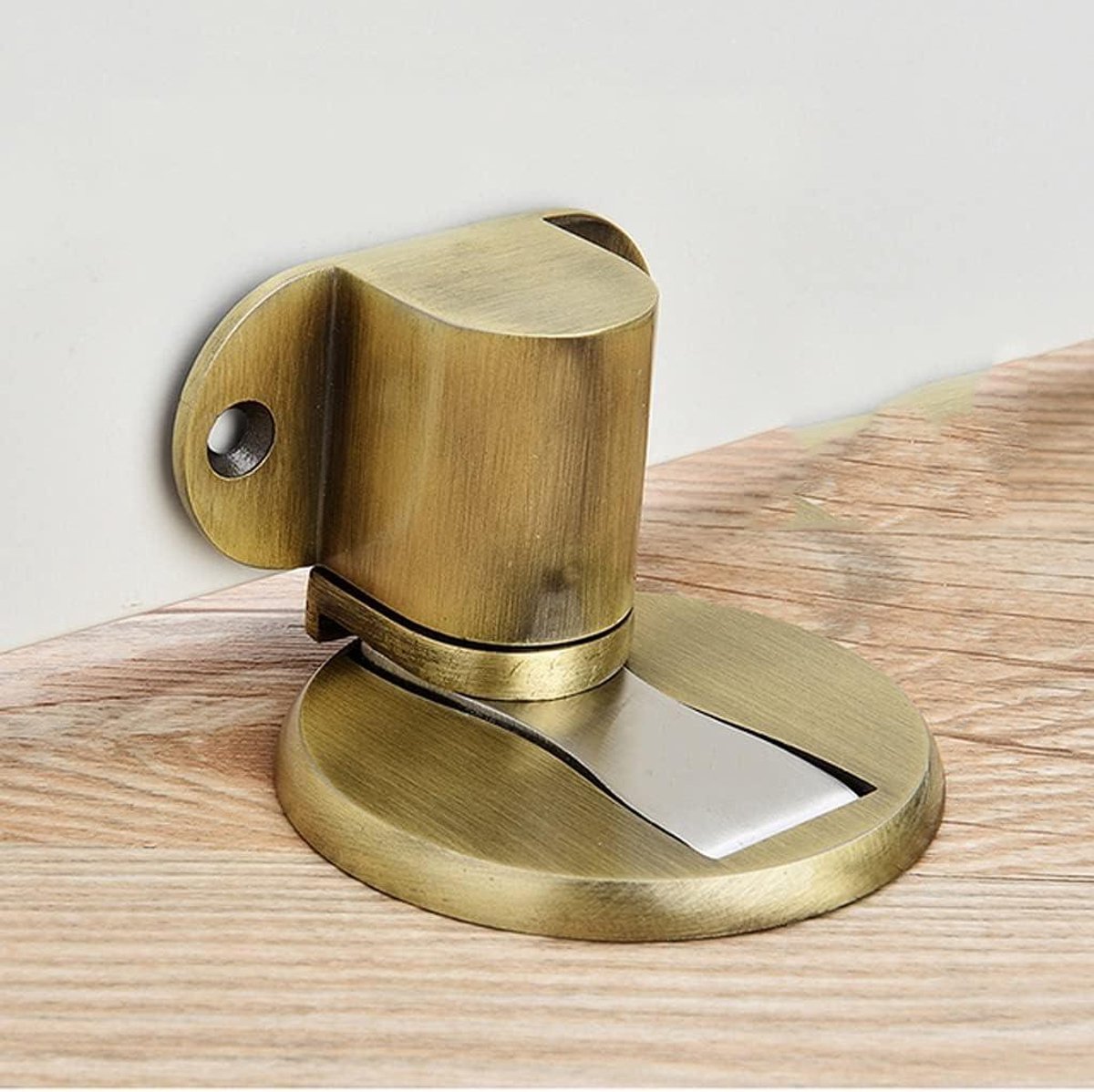 Verstelbare Deurstopper - Deurhouder Deurvastzetter - Deur Open Houden - Zonder Ponsen - 5-30mm Naad - Groen Brons