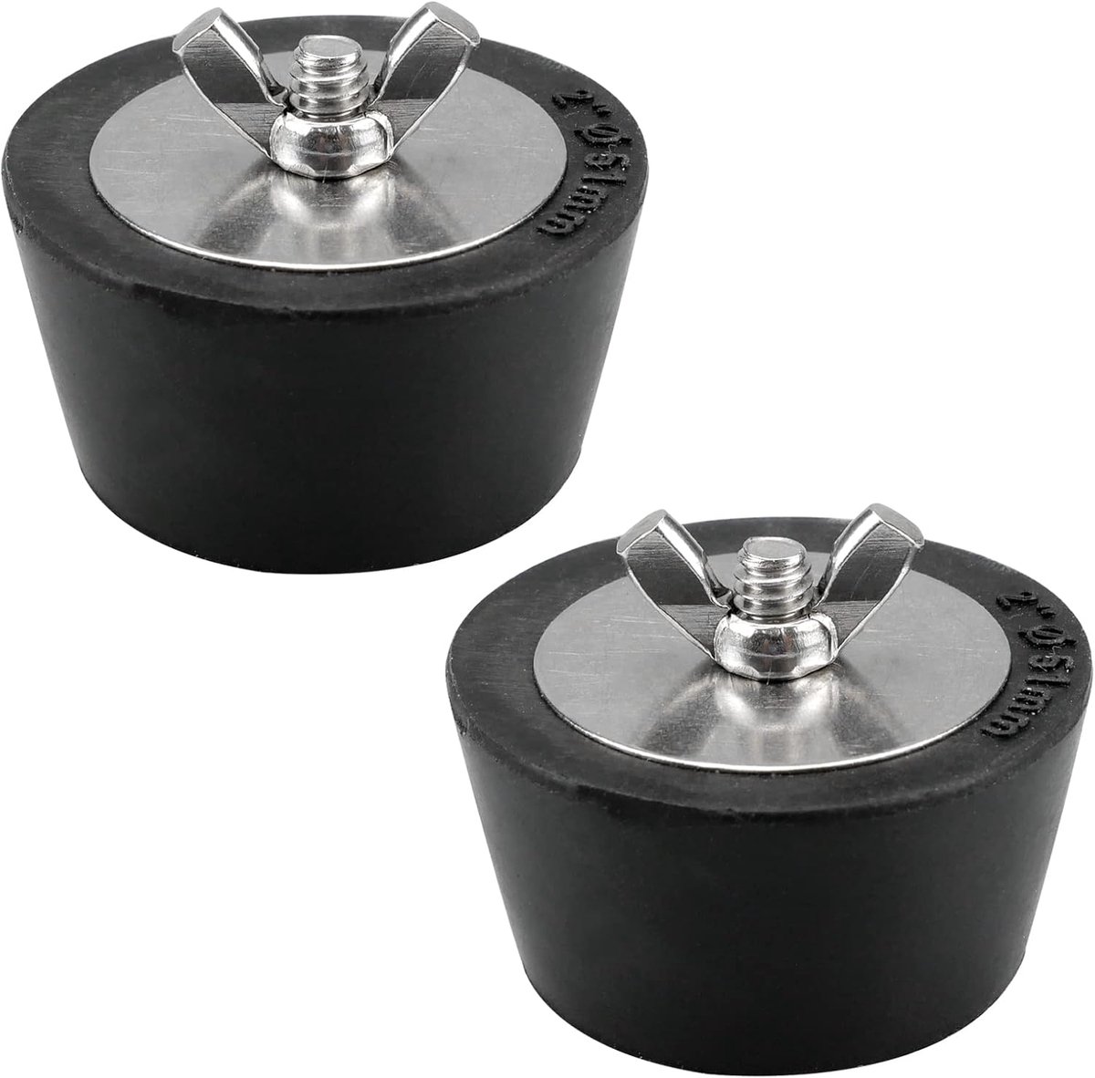 SnelShoppen - 2 Stuks Winter Stoppers, Zwembad Stoppen, 5 Inch Rubberen Stop, Conisch met RVS Bouten, Bescherming tegen Vorstschade aan Zwembadafvoere