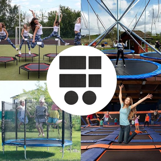 Trampoline Reparatiekit - Trampoline Pleisters - Trampoline Onderhoud - Zelfklevend en Lijmvrij - 6-delige set - Multicolor — afbeelding 2
