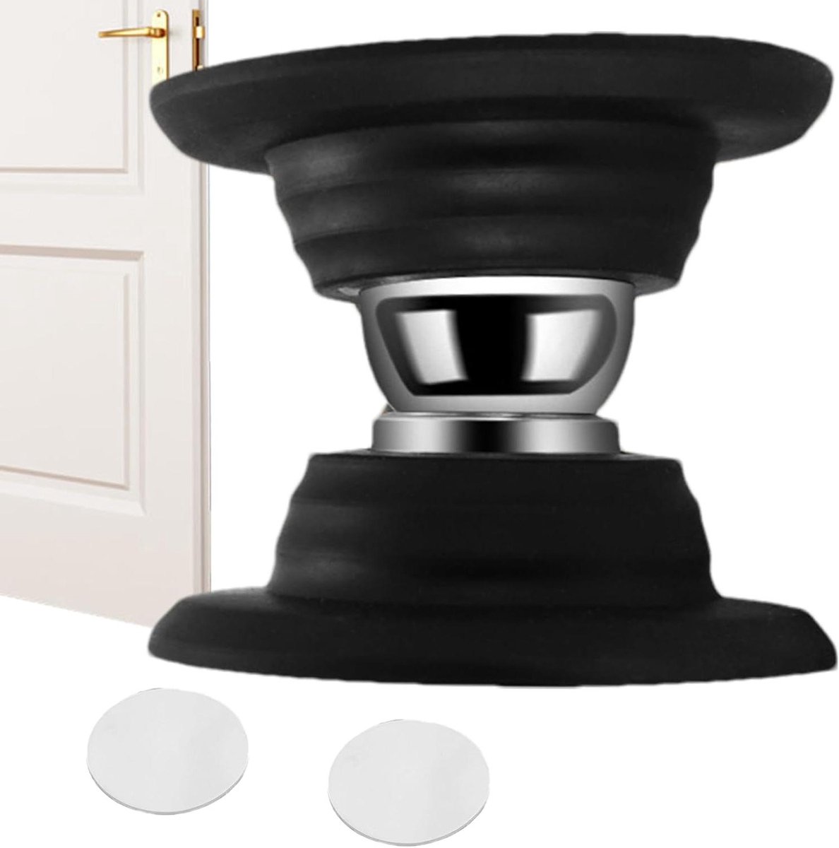 Magnetische Deurstopper - Deurvanger Deurhouder - Stil Deuren Openen - Versterkte Zuigkracht - 5.5 x 5.5 x 5.5 cm - Zwart