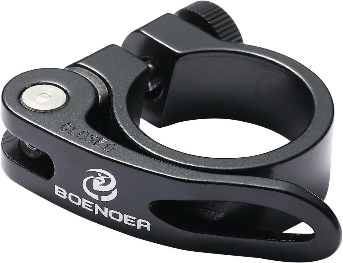 SnelShoppen - Fiets zadelklem 31.8 mm en 34.9 mm - Aluminium zadelpenklem met snelle release - Lichtgewicht, duurzaam en corrosiebestendig
