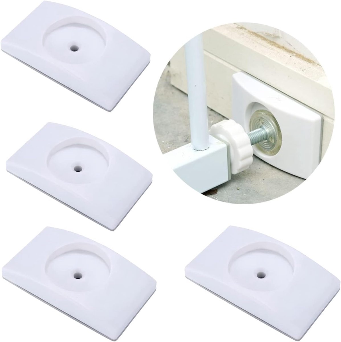 SnelShoppen - Baby Grille Beschermingsrooster Wandbescherming Trapbescherming voor Baby's en Honden, Set van 4, Veilig en Gemakkelijk te Installeren,