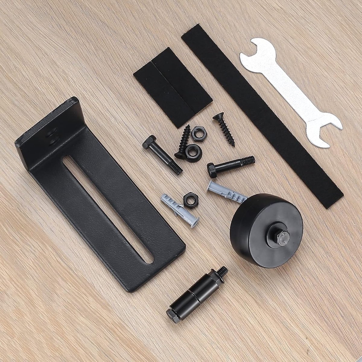Sliding Door Bottom Guide, Sliding Door Rail System, Adjustable Lower Roller Guide with Screws, Sliding Door Hardware - ShopVlot