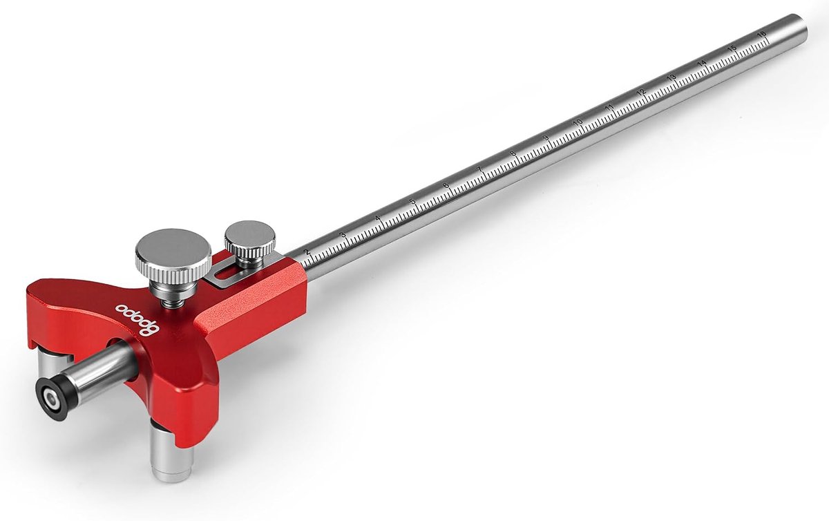 SnelShoppen - Houtbewerking Wiel Markeringsmeter, Precisie Hout Scriber Tool Met Verstelbare Lijn & Cirkel Tekening Meter, Gegradueerde Inch & MM-scha