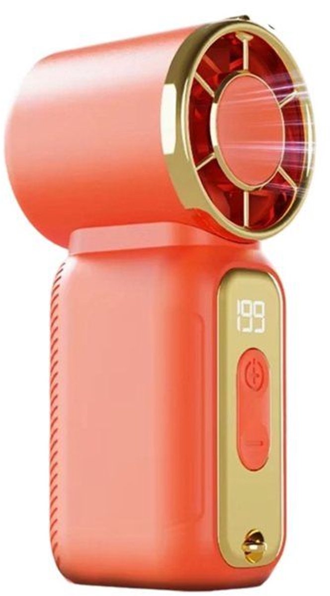 LISM-Draagbare ventilator met digitaal display, perfect Geschikt voor op reis en vrijetijdsactiviteiten.