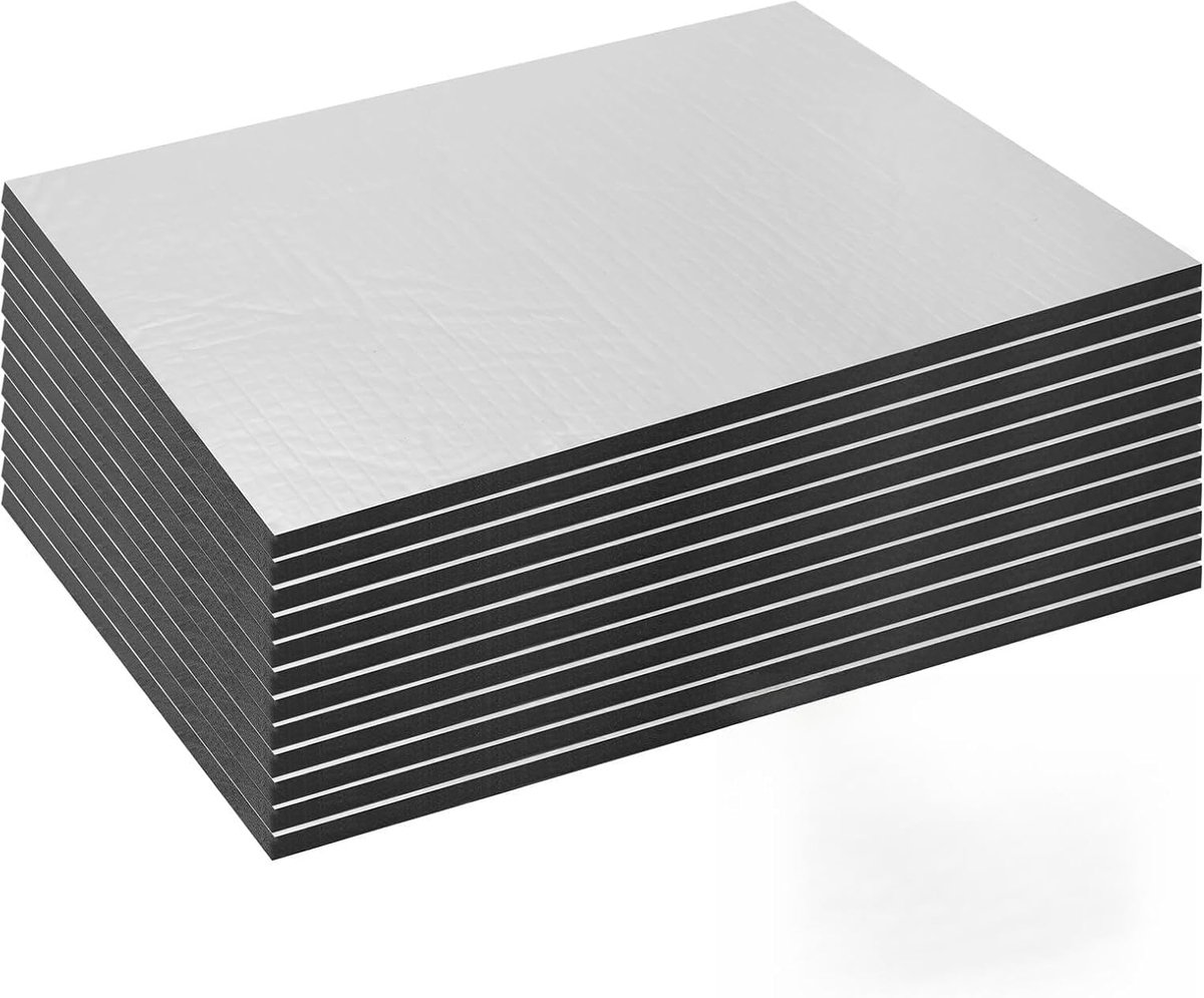 Isolatiemat auto 250 x 180 mm - aluminium butyl - zelfklevend - voor geluids- en hitte-isolatie - ShopVlot