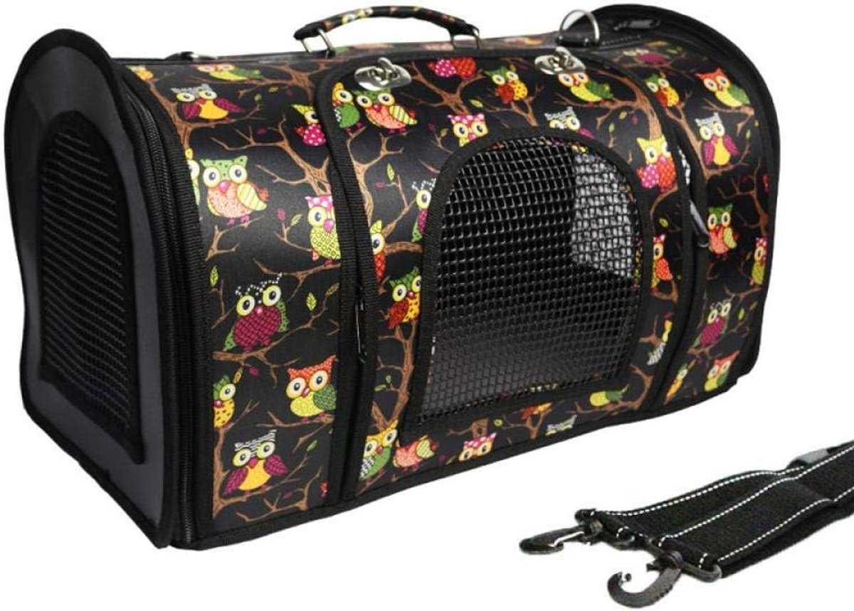 Huisdier Handtas - Draagtas Hond - Reizen met Huisdier - Ademend Ventilatieontwerp - 41x23x25cm - Lichtgrijs
