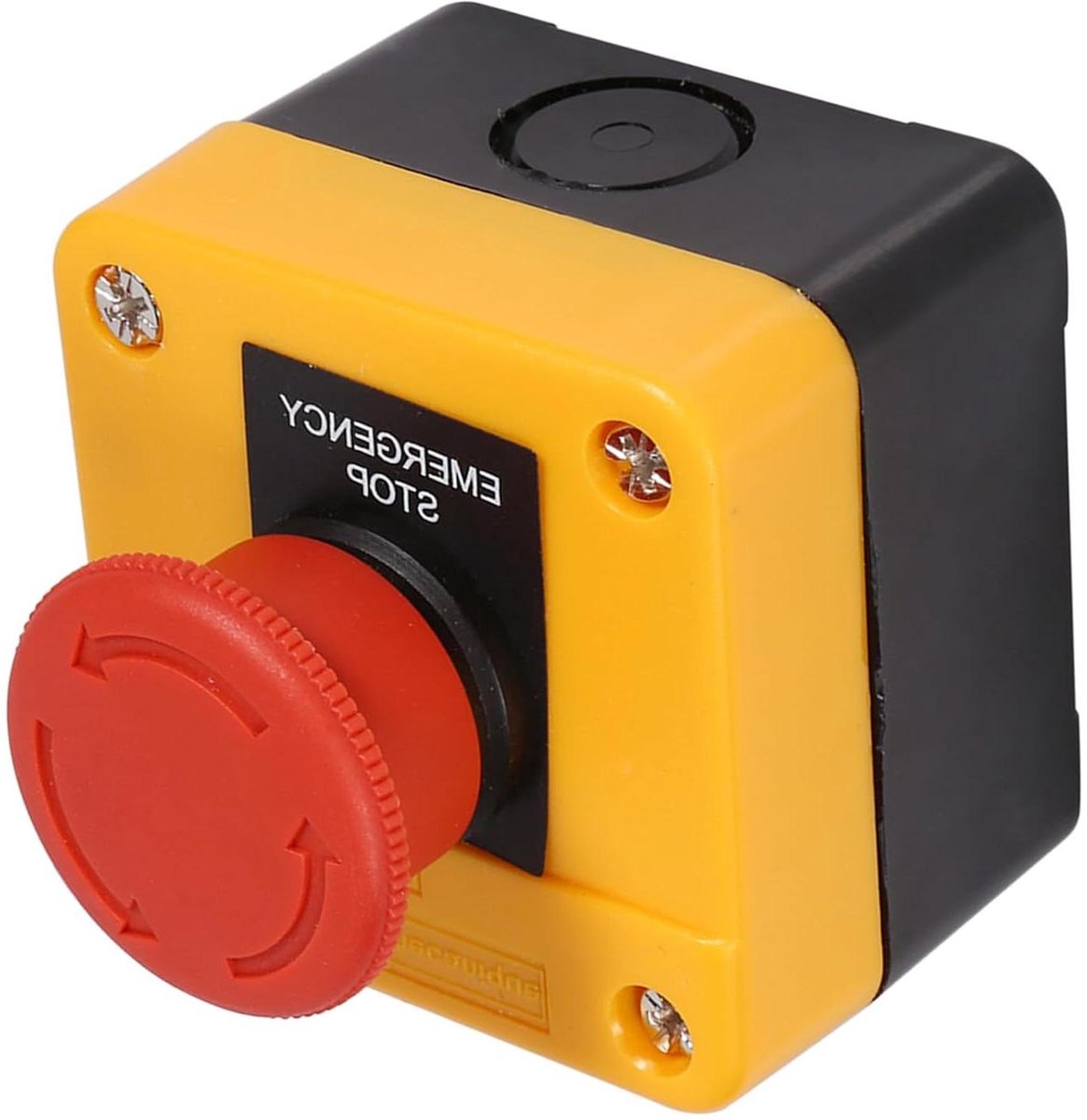 Noodstopschakelaar - Noodknop Drukknop - Machines Stoppen - DPST Contact - 67x67x50 mm - Rood