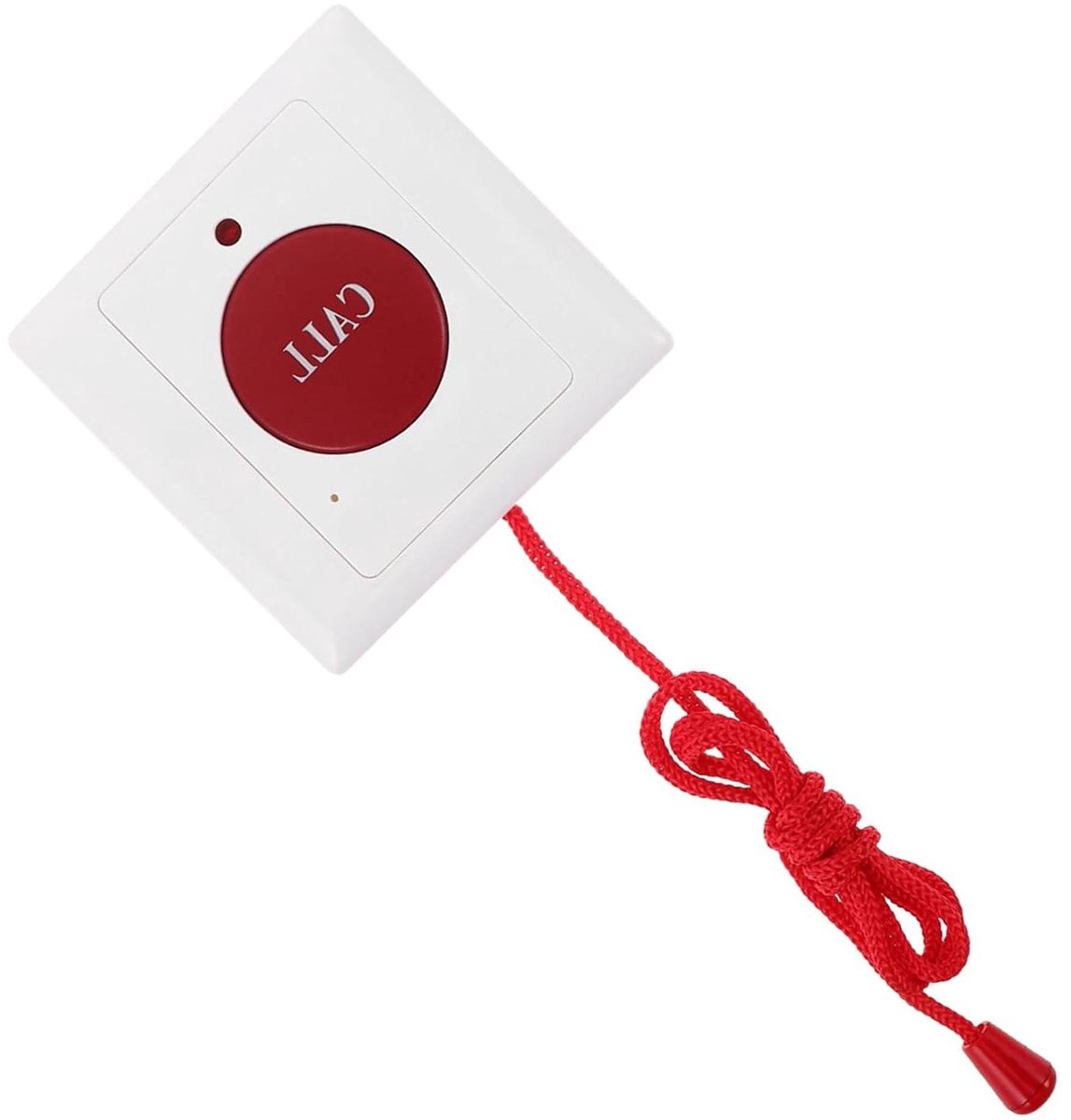 Noodoproepknop - Alarmknop Ouderen - Veiligheid Thuis - Dubbele Alarmknoppen - 8.50 x 8.50 cm - Wit
