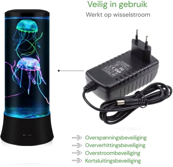 Zavio® Kwallen Lamp - Jellyfish Lavalamp - Nachtlampje — afbeelding 2