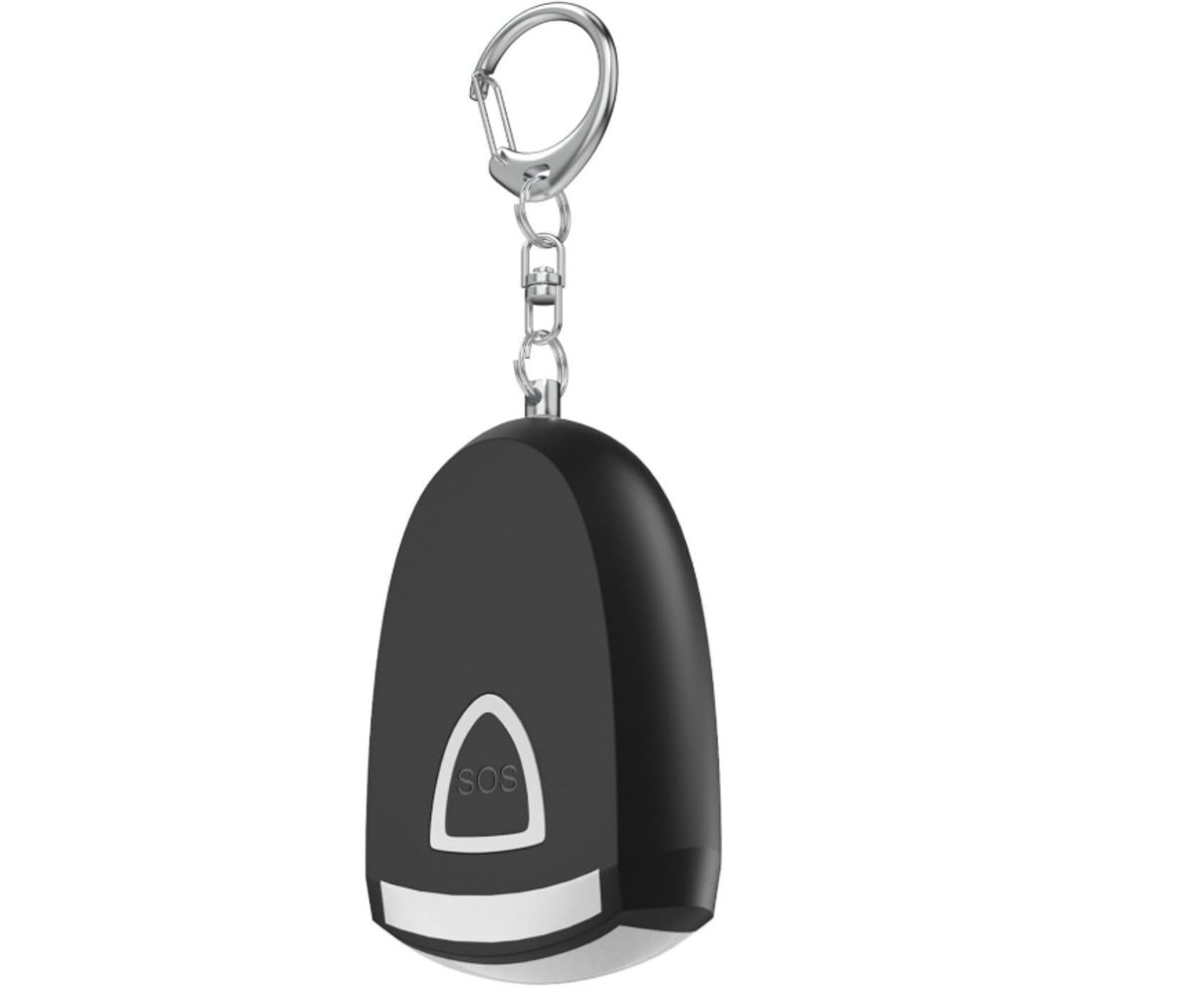 Oplaadbaar persoonlijk alarm – persoonlijk veiligheidsalarm met LED-zaklamp – veiligheid voor buitenshuis – zelfverdediging – sleutelhanger – 125dB luid – noodveiligheid – voor vrouwen – zwart.