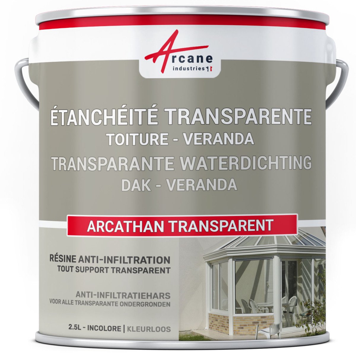 Transparante afdichtingshars voor veranda en andere glazen ondergronden: ARCATHAN TRANSPARENT