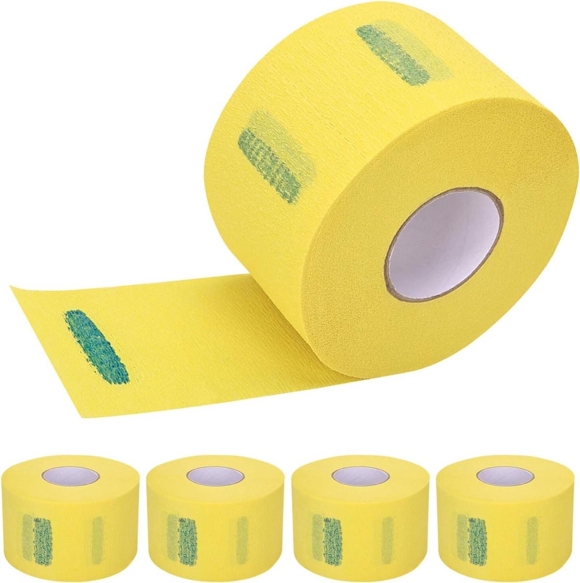 Kappersnekstrips - Nekband Haar - Bescherming Kappersbehandelingen - Wegwerpbaar Crêpepapier - 5 Rollen - Wit