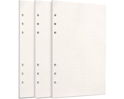 SnelShoppen - FOCCTS 135 Vellen Dotted Paper A5 6 Gaten Navullingen voor Filofax, Notities, DIY, Bullet Journal, Schetsen, 21 x 14.2cm