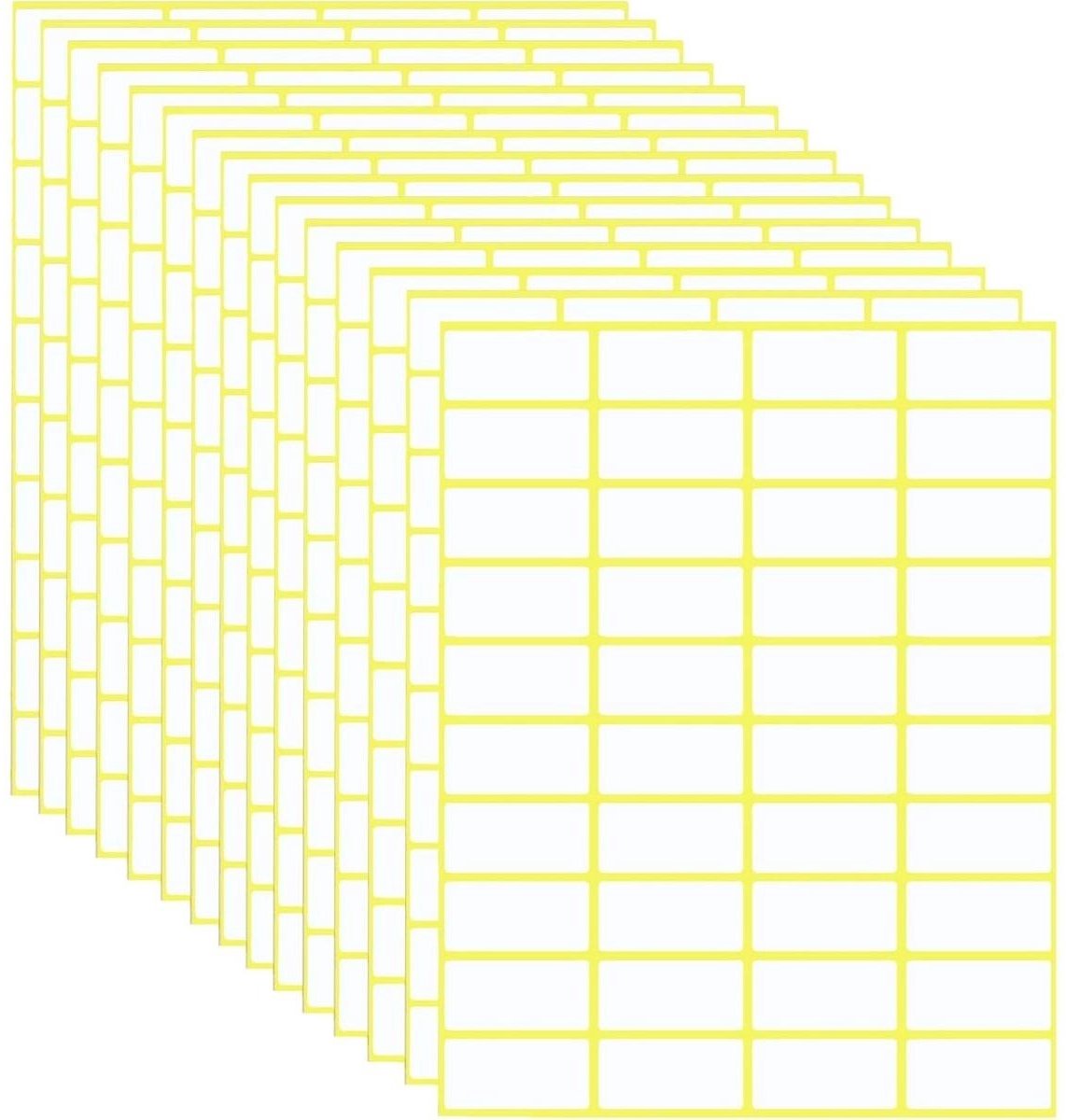 SSTRWGOOD Zelfklevende etiketten – 600 stuks – 38 x 19 mm – Beschrijfbare stickers – Veelzijdig in gebruik – Geschikt voor prijskaartjes, adreslabels, thuisgebruik, vriezer, kantoor, keuken, jampotten en meer