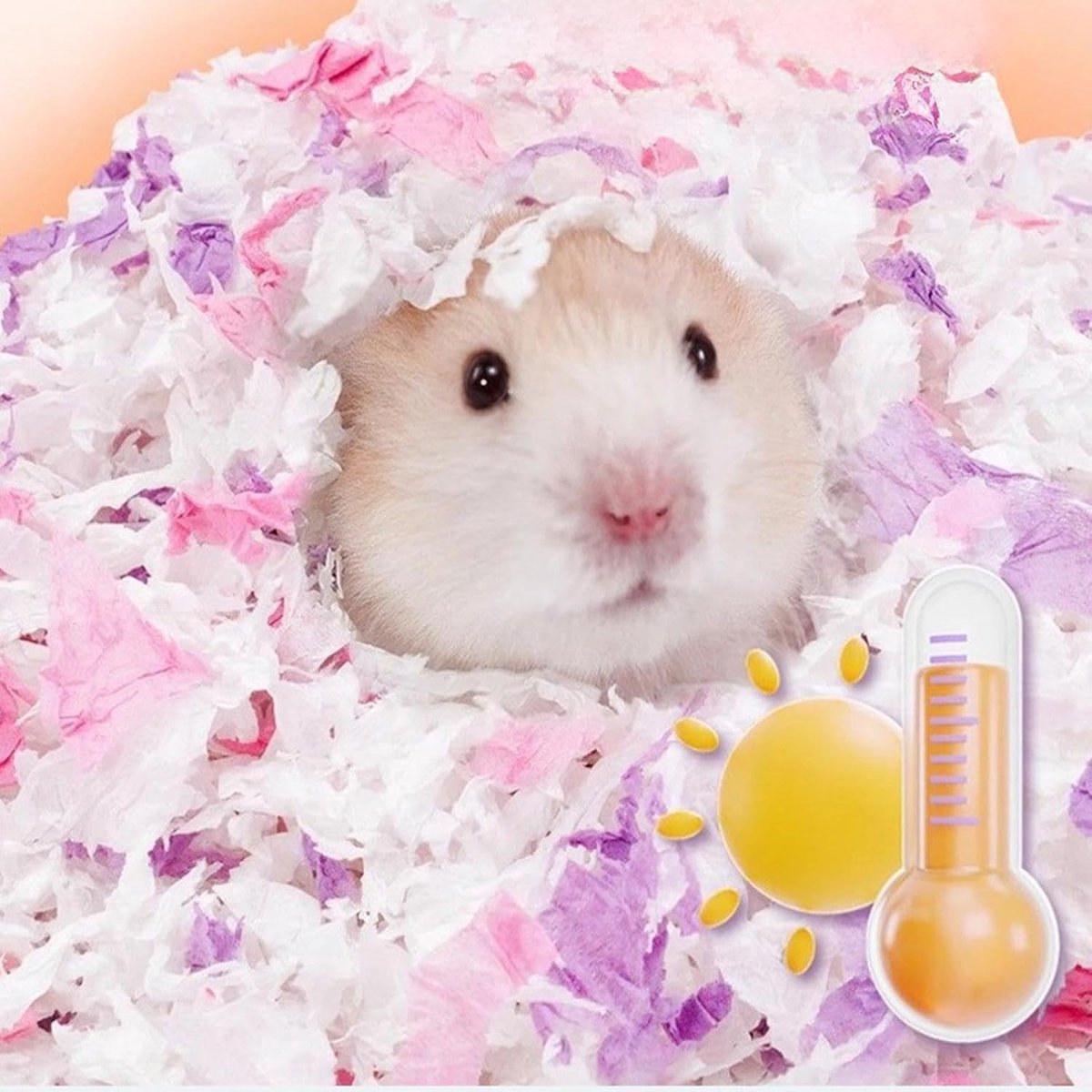 Kleine Dieren Bodembedekking - Papieren Bodembedekking - Warm & Droog Houden - Warmtevasthoudend Waterabsorberend - 450 g - Paars