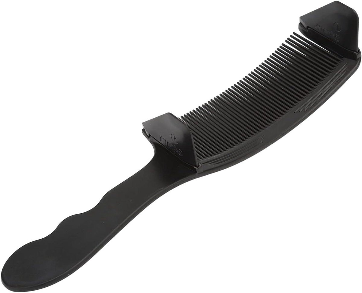 Haarkam Platte Top - Kapperskam Stylingkam - Precis Knippen - Ergonomisch Ontwerp - 22.1 cm - Zwart