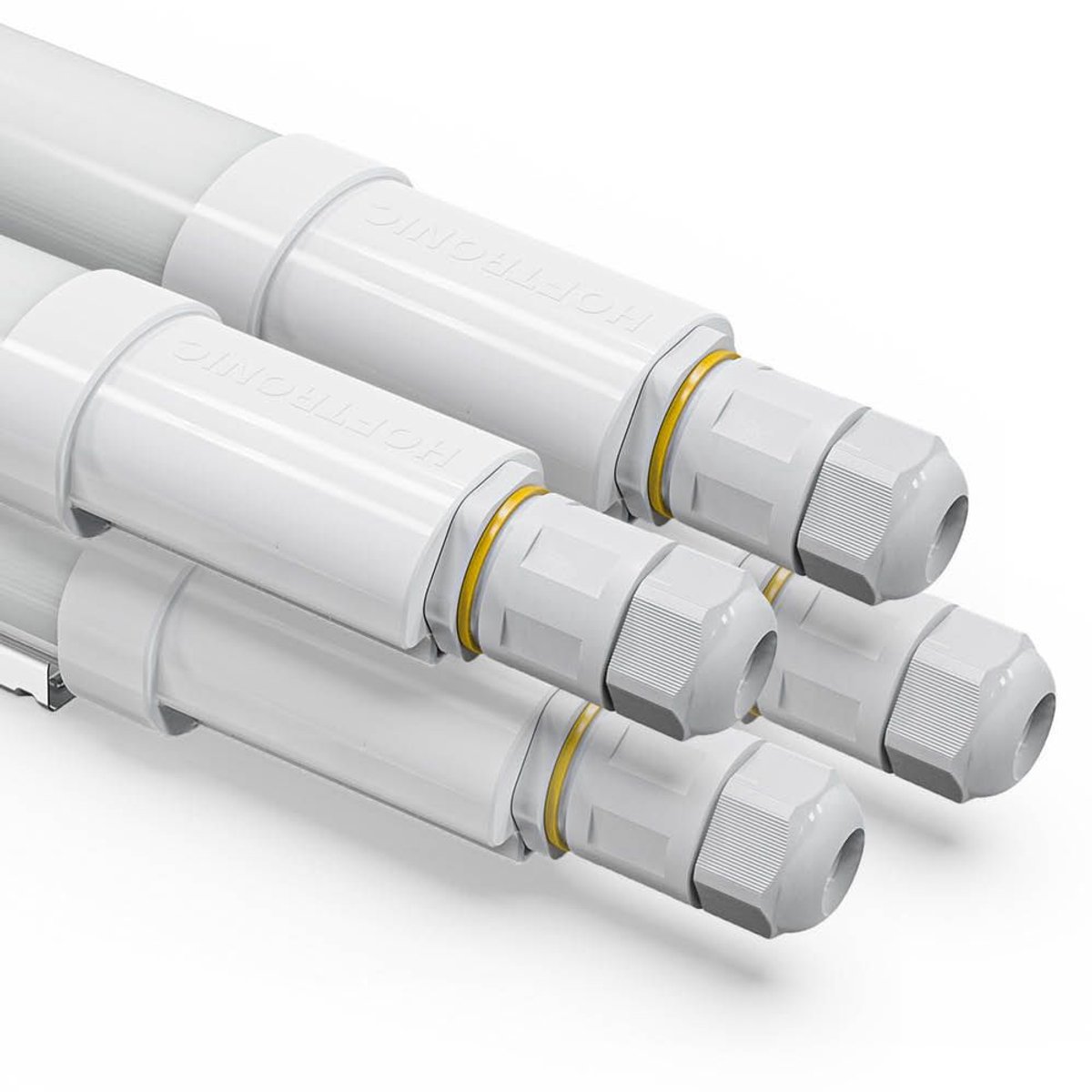 HOFTRONIC Set van 4 R-Series Pro LED TL-armaturen 150cm – 48W 6720lm – 4000K – IP65 – Koppelbaar – Wit
