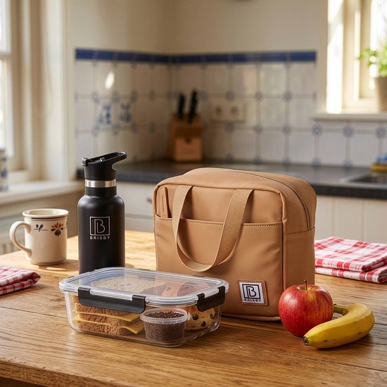 Brisby 4 Laags Geïsoleerde Koeltas - Lunchtas - Kolftas 4 liter - Camel Brown van Brisby — afbeelding 5