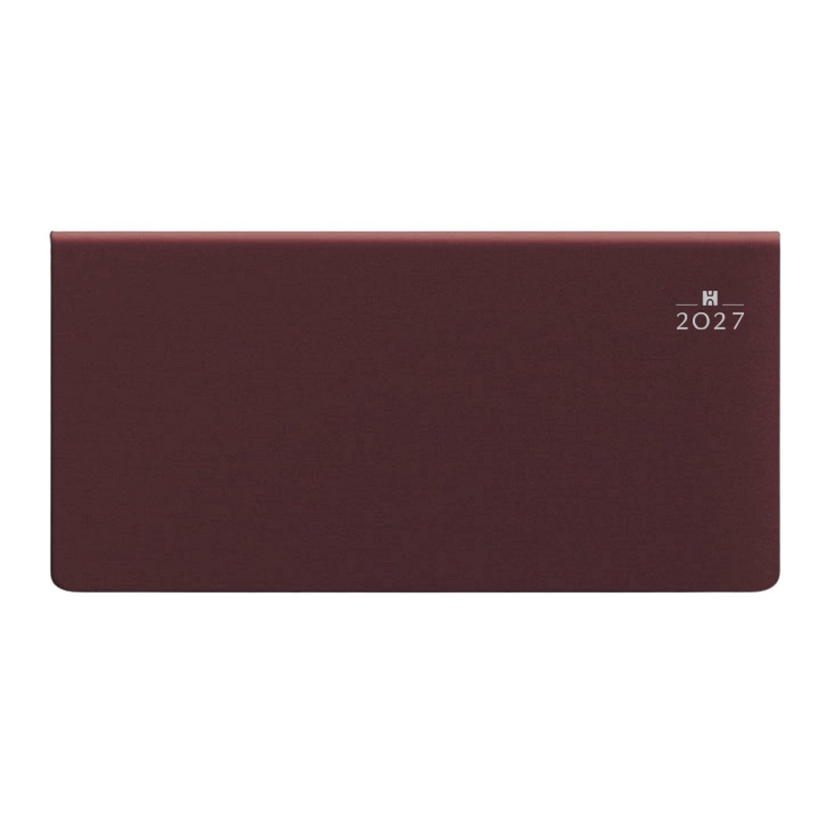 Castelli - Zakagenda H31 Genua 2027 - week per twee pagina's - formaat 8x17 cm - Liggende indeling - meertalig - Made in Italy - omslag Caribe aubergine