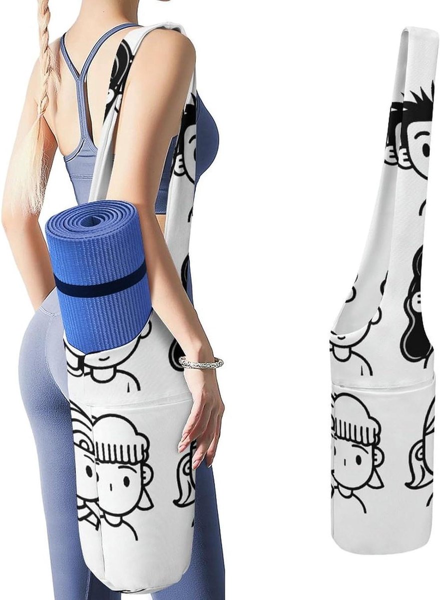 Yoga Mat Tas - Yogas Mat Carrier - Sporten Organiseren - Premium Canvas Constructie - 50x40x18cm - Stijl