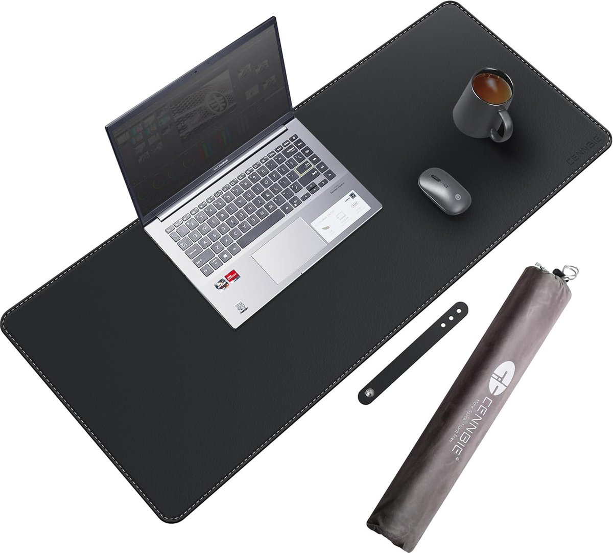 SnelShoppen - Extra Large Bureau Onderlegger 90x40cm - Waterdichte PU Lederen Desk Mat - Antislip, Gemakkelijk te Reinigen, Ideaal voor Thuis en Kanto