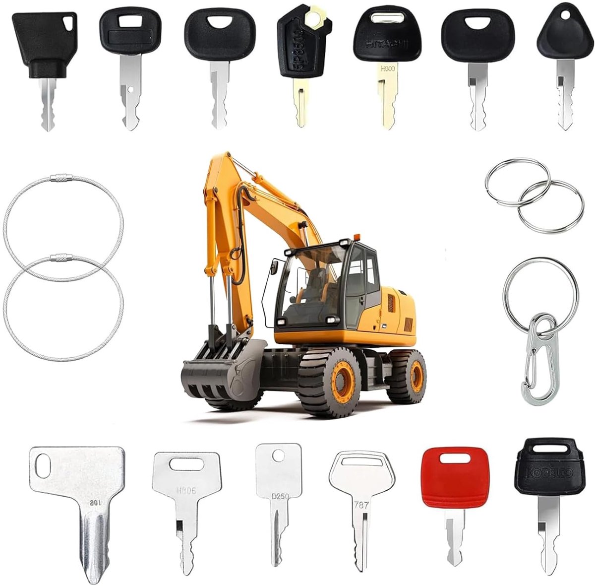 motor startschakelaar sleutelset 18-delig - universele constructiemachinerie - hoge kwaliteit materialen - ShopVlot