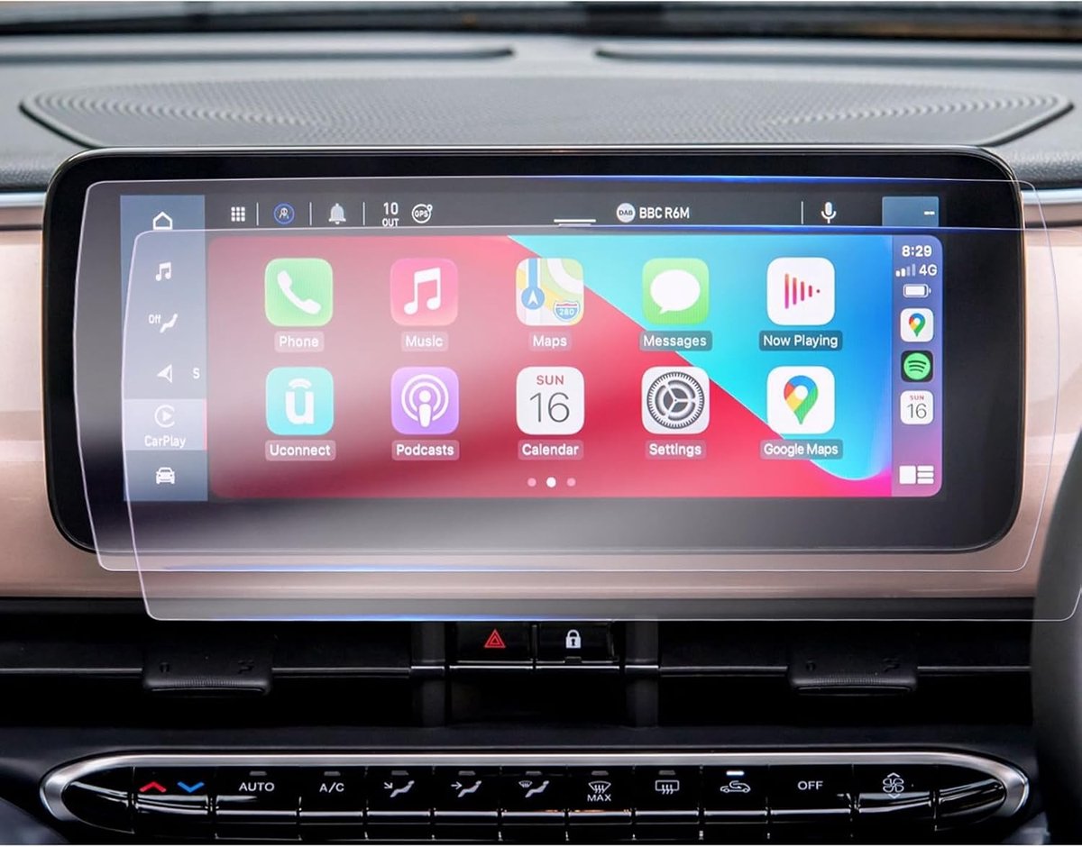 Navigatiefilm 10.25 Inch - Nano Screen Protector - 6H Krastbestendig - Bescherming voor Fiat 500e en Tipo Cross - ShopVlot