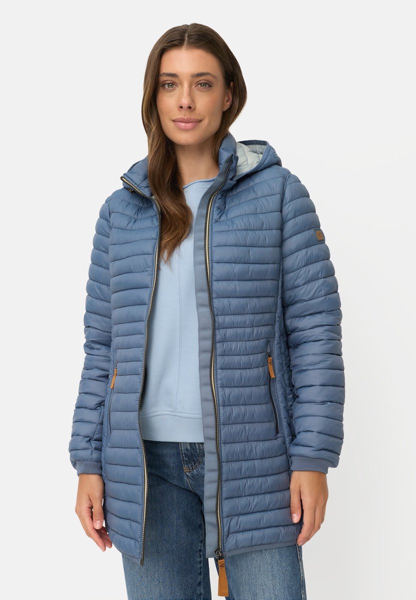 camel active Waterafstotend gewatteerd jack met ritssluitingen - Maat womenswear-34 - Rookblauw